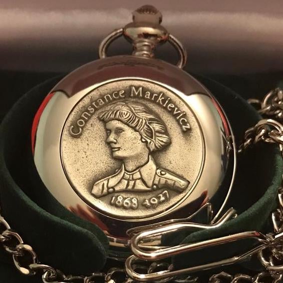 Constance Markievicz Pewter Pocket Watch Irish History Podcast Shop